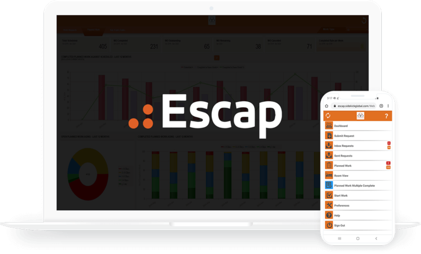 ESCAP mockup on mobile phone